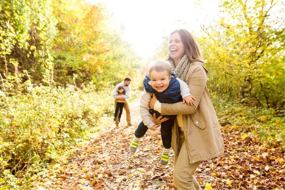 Autumn walks family
