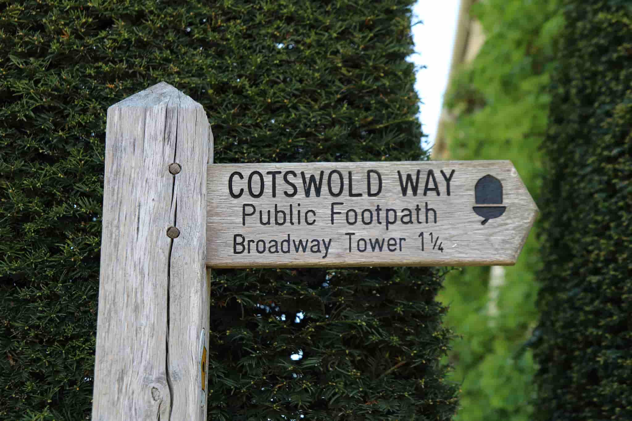 Cotswold Way Public Footpath Sign
